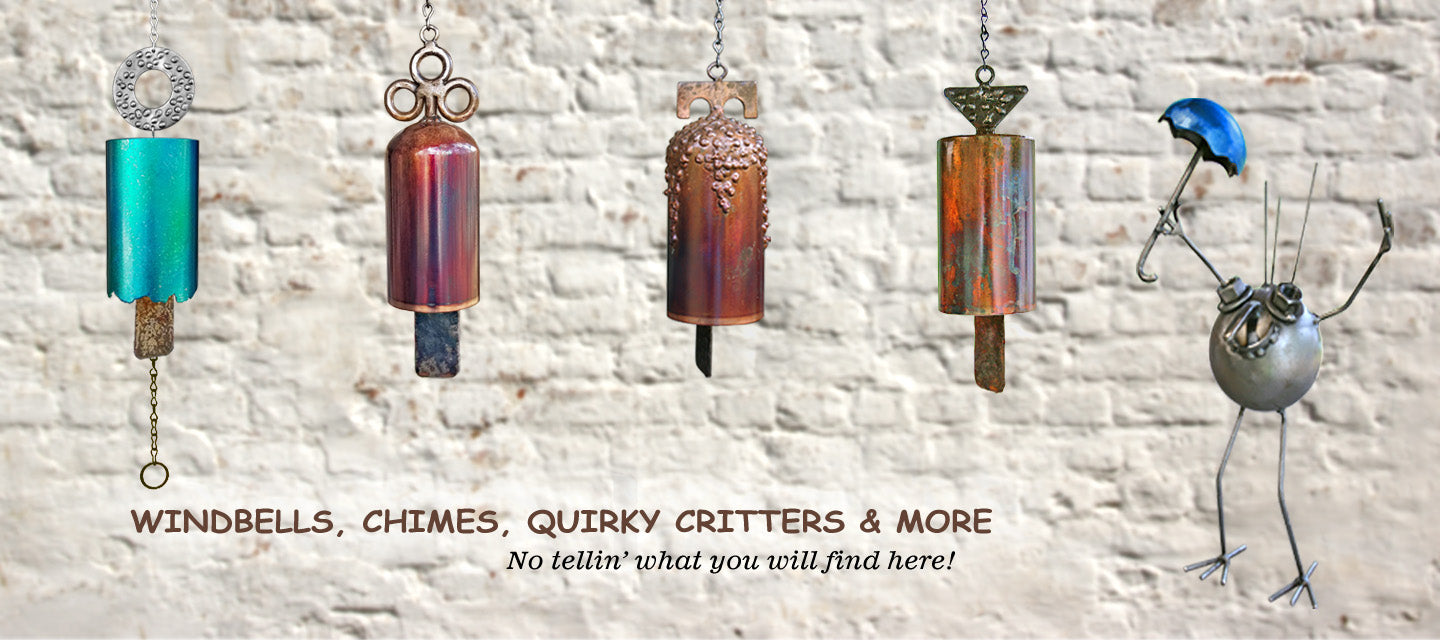 Wind Bells, Wind Chimes, Dinner Bells and Gift Items from the Lago Luna Metal Arts Studio