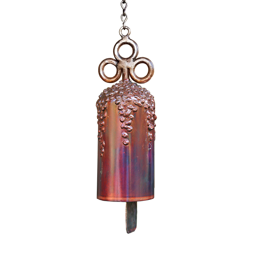 Mission Wind Bell San Carlos by Marc Staples. The bell features our signature grape motif with intricate details on the bell’s surface that find their inspiration from grapes on the vine.